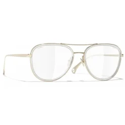 Chanel - Pilot Sunglasses - Gold Transparent - Chanel Eyewear - Avvenice