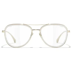 Chanel - Pilot Sunglasses - Gold Transparent - Chanel Eyewear - Avvenice