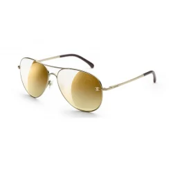 Chanel - Pilot Sunglasses - Gold Brown - Chanel Eyewear - Avvenice