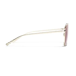 Chanel - Pilot Sunglasses - Gold Burgundy - Chanel Eyewear - Avvenice