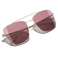 Chanel - Pilot Sunglasses - Gold Burgundy - Chanel Eyewear - Avvenice