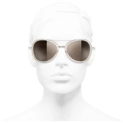 Chanel - Pilot Sunglasses - Pink Brown - Chanel Eyewear - Avvenice