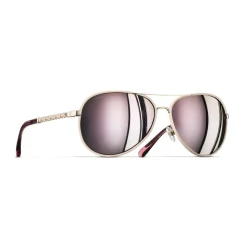 Chanel - Pilot Sunglasses - Light Pink Gold - Chanel Eyewear - Avvenice