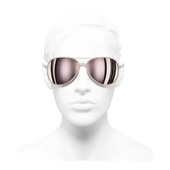 Chanel - Pilot Sunglasses - Light Pink Gold - Chanel Eyewear - Avvenice