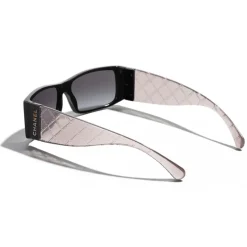Chanel - Rectangle Sunglasses - Black Gray - Chanel Eyewear - Avvenice