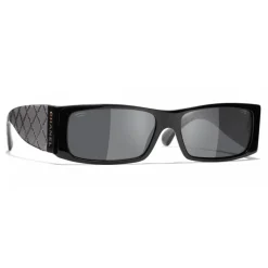 Chanel - Rectangle Sunglasses - Black Gray - Chanel Eyewear - Avvenice