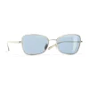 Chanel - Rectangle Sunglasses - Gold Light Blue - Chanel Eyewear - Avvenice