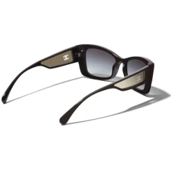 Chanel - Rectangle Sunglasses - Dark Red White Gold - Chanel Eyewear - Avvenice