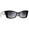 Chanel - Rectangle Sunglasses - Black Gray Gradient - Chanel Eyewear - Avvenice