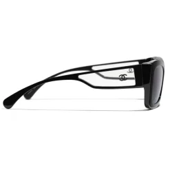 Chanel - Rectangle Sunglasses - Black Gray Gradient - Chanel Eyewear - Avvenice
