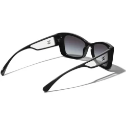 Chanel - Rectangle Sunglasses - Black Gray Gradient - Chanel Eyewear - Avvenice