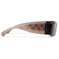 Chanel - Rectangle Sunglasses - Dark Tortoise Brown - Chanel Eyewear - Avvenice