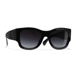 Chanel - Rectangle Sunglasses - Black Gray Gradient - Chanel Eyewear - Avvenice