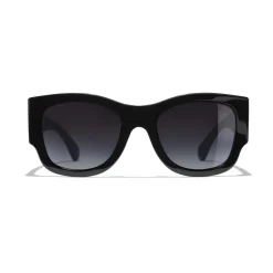 Chanel - Rectangle Sunglasses - Black Gray Gradient - Chanel Eyewear - Avvenice