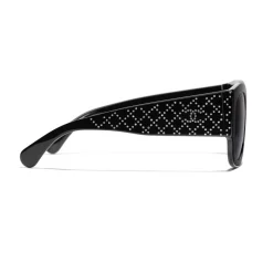 Chanel - Rectangle Sunglasses - Black Gray Gradient - Chanel Eyewear - Avvenice