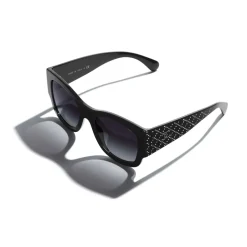 Chanel - Rectangle Sunglasses - Black Gray Gradient - Chanel Eyewear - Avvenice