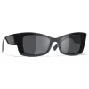 Chanel - Rectangle Sunglasses - Dark Blue Gray - Chanel Eyewear - Avvenice