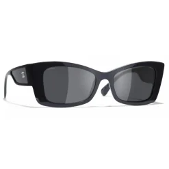 Chanel - Rectangle Sunglasses - Dark Blue Gray - Chanel Eyewear - Avvenice