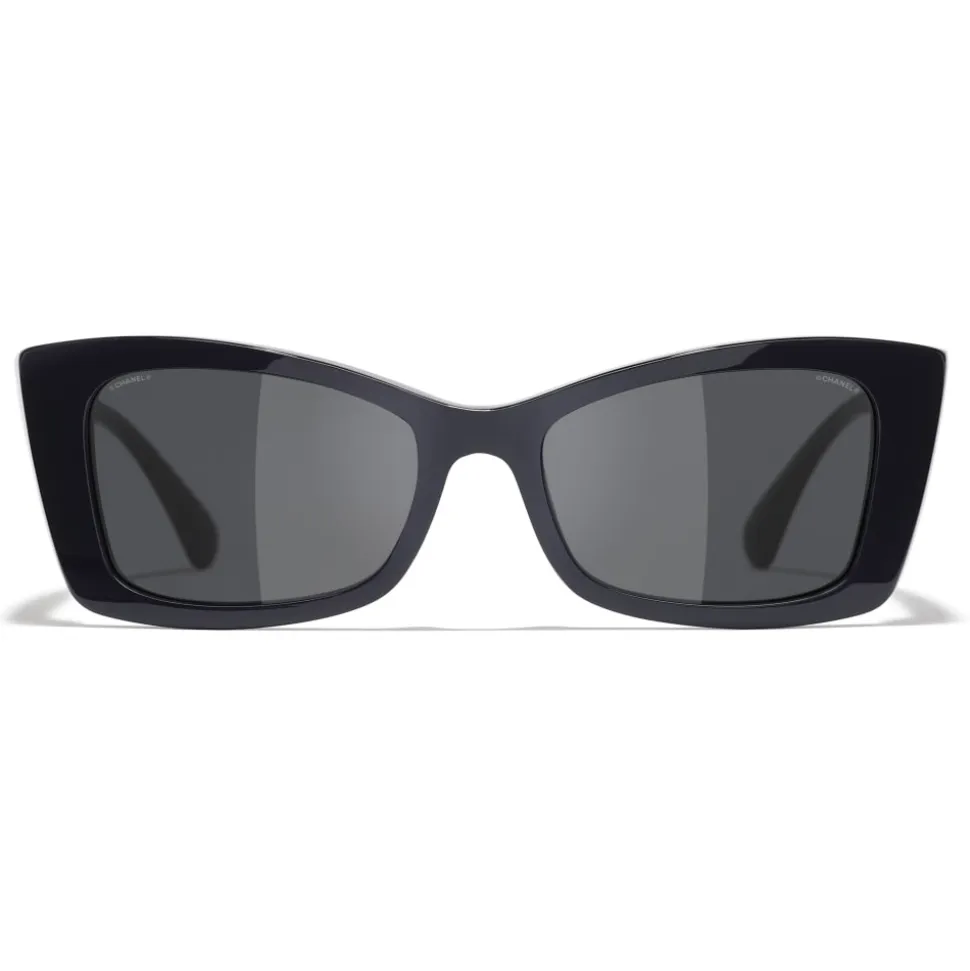 Chanel - Rectangle Sunglasses - Dark Blue Gray - Chanel Eyewear - Avvenice