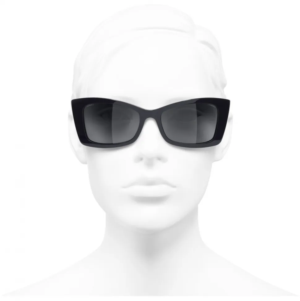 Chanel - Rectangle Sunglasses - Dark Blue Gray - Chanel Eyewear - Avvenice