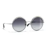 Chanel - Round Sunglasses - Silver Gray - Chanel Eyewear - Avvenice