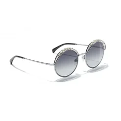 Chanel - Round Sunglasses - Silver Gray - Chanel Eyewear - Avvenice