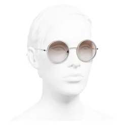 Chanel - Round Sunglasses - Silver Beige - Chanel Eyewear - Avvenice