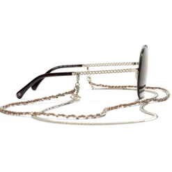 Chanel - Round Sunglasses - Gold Brown - Chanel Eyewear - Avvenice