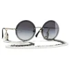 Chanel - Round Sunglasses - Gold Gray - Chanel Eyewear - Avvenice