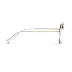 Chanel - Round Sunglasses - Gold Transparent - Chanel Eyewear - Avvenice