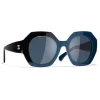 Chanel - Round Sunglasses - Black Blue - Chanel Eyewear - Avvenice