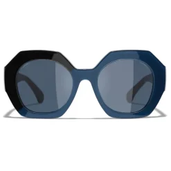 Chanel - Round Sunglasses - Black Blue - Chanel Eyewear - Avvenice