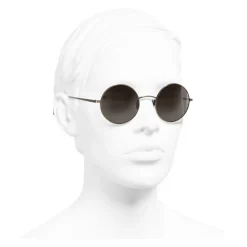 Chanel - Round Sunglasses - Gold Brown - Chanel Eyewear - Avvenice