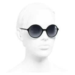 Chanel - Round Sunglasses - Black Gray - Chanel Eyewear - Avvenice