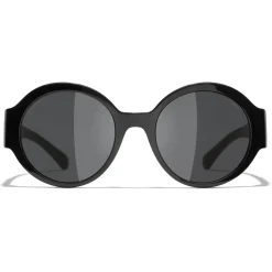Chanel - Round Sunglasses - Black Gray - Chanel Eyewear - Avvenice