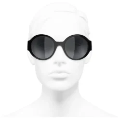 Chanel - Round Sunglasses - Black Gray - Chanel Eyewear - Avvenice