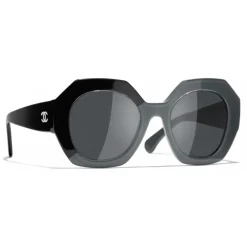 Chanel - Round Sunglasses - Black Gray - Chanel Eyewear - Avvenice