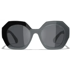Chanel - Round Sunglasses - Black Gray - Chanel Eyewear - Avvenice