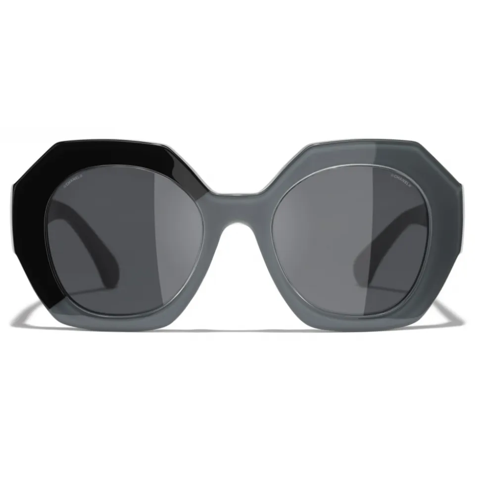 Chanel - Round Sunglasses - Black Gray - Chanel Eyewear - Avvenice