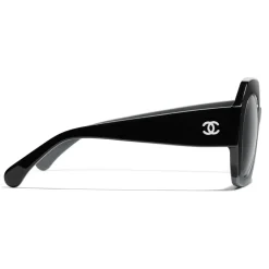 Chanel - Round Sunglasses - Black Gray - Chanel Eyewear - Avvenice
