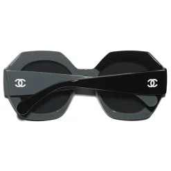 Chanel - Round Sunglasses - Black Gray - Chanel Eyewear - Avvenice