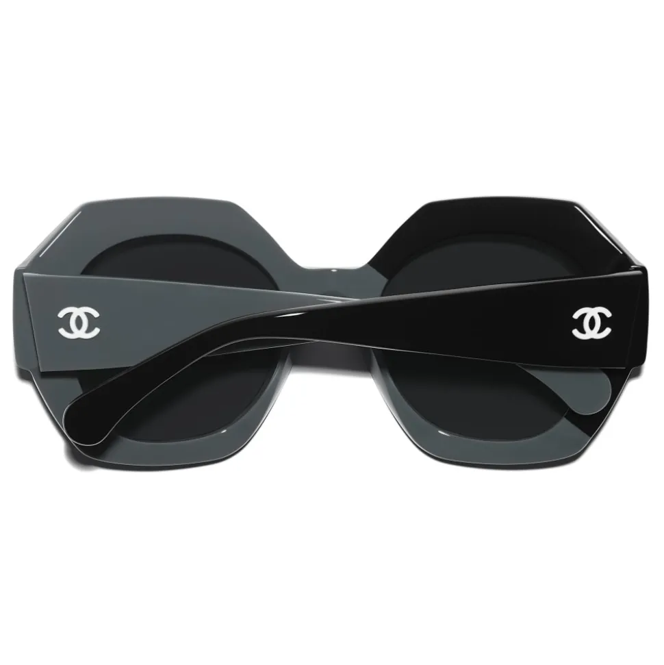 Chanel - Round Sunglasses - Black Gray - Chanel Eyewear - Avvenice