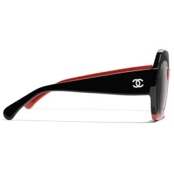 Chanel - Round Sunglasses - Black Coral Gray - Chanel Eyewear - Avvenice