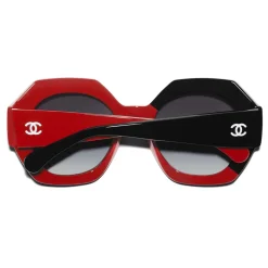 Chanel - Round Sunglasses - Black Coral Gray - Chanel Eyewear - Avvenice