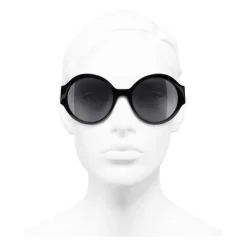 Chanel - Round Sunglasses - Black Gray - Chanel Eyewear - Avvenice