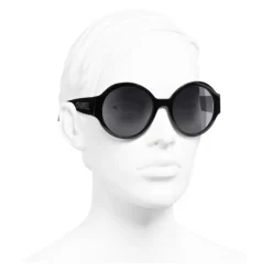 Chanel - Round Sunglasses - Black Gray - Chanel Eyewear - Avvenice