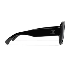 Chanel - Round Sunglasses - Black Gray - Chanel Eyewear - Avvenice