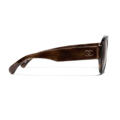Chanel - Round Sunglasses - Tortoise Brown Mirror - Chanel Eyewear - Avvenice