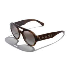 Chanel - Round Sunglasses - Tortoise Brown Mirror - Chanel Eyewear - Avvenice