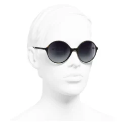 Chanel - Round Sunglasses - Dark Brown Gray - Chanel Eyewear - Avvenice